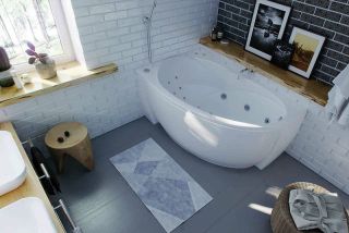 Акриловая ванна Aquatek Бетта BET170-0000012 170х97 см левая с фронтальным экраном и гидромассажем сборно-разборный сварной каркас